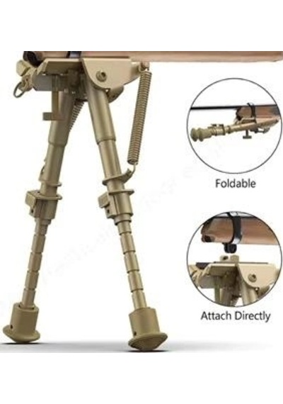 Üstün Metal Alaşım Yaylı Bipod Çatalayak Düz Renkli