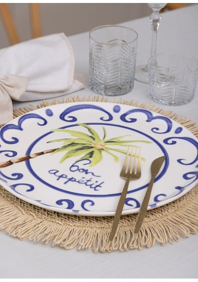 The Mia Palma Servis Tabağı 30 Cm Çok Renkli