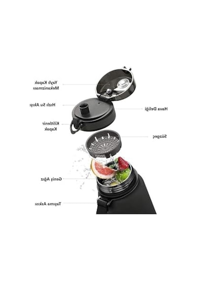 800 Ml Kapasiteli Bpa İçermeyen Motivasyonel Su Matarası, Çift Renkli 0