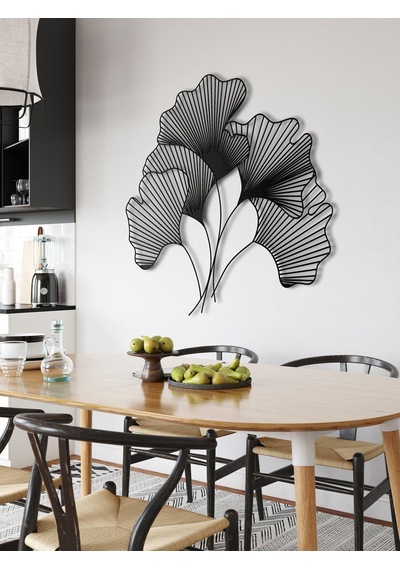 Ginkgo Bilbao Yaprağı Metal Tablo