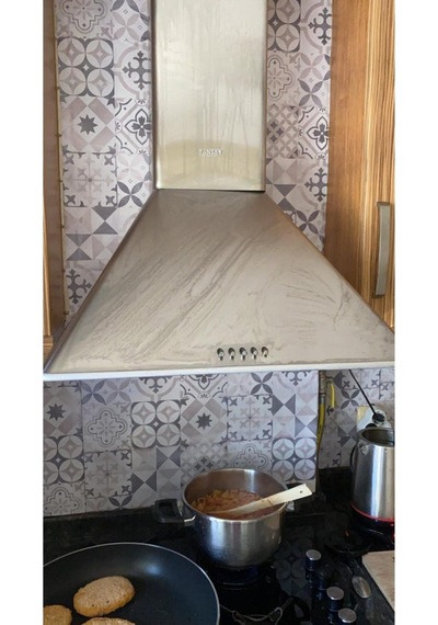 Mutfak Tezgah Arası Kendinden Yapışkanlı Folyo Kaplama Taş Desen Eskitme 60cmx100cm