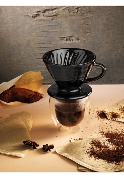 Seramik Siyah Dripper V60