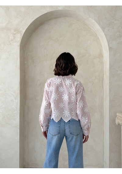 Verymoda Nakışlı Gömlek F1932 Pembe
