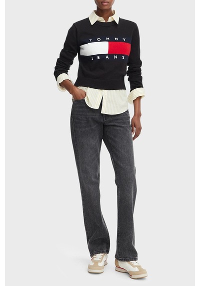 Tommy Jeans Slim Fit Yüksek Bel Düz Paça Jean Kadın Kot Pantolon Dw0dw23469 1bz Mavi