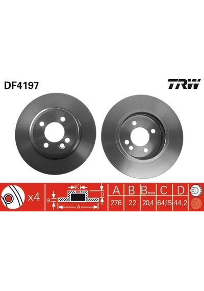 Fren Dıskı On Mını R50 R52 R53 Takım 34111502891-34116774984