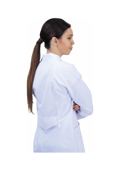 Beyaz Önlük Uzun Doktor Hemşire Öğretmen Önlüğü