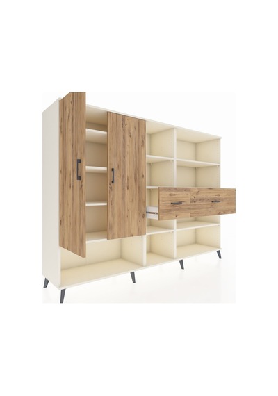 Hyperion Dolap 10 Raflı 2 Çekmeceli 2 Kapaklı 220x44x163 Aytaşı-çam Atlas Çam - Aytası Hyperion Dolap 10 Raflı 2 Çekmeceli 2 Kapaklı 220x44x163 Aytaşı-çam Atlas Çam - Aytası