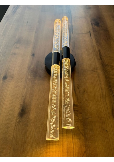 Bubblelight Dubble Şık Ve Zarif Modern Led Duvar Aplik Siyah Elektrikli Kumandalı Siyah