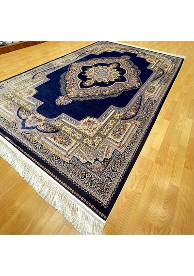 Semerkant 200 X 300 İpek Halı Lacivert