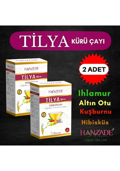 Tilya Kürü Form Çayı Kuşburnu Altın Otu Ihlamur 20 Süzen 2 Adet