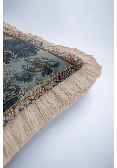 Barok Orman Temalı Saçaklı Yastık Kılıfı-klasik Vintage Nostaljik Yeşil Bej Püsküllü Kırlent Kılıfı Doygun Lavanta Kiremit Barok Orman Temalı Saçaklı Yastık Kılıfı-klasik Vintage Nostaljik Yeşil Bej Püsküllü Kırlent Kılıfı Doygun Lavanta Kiremit