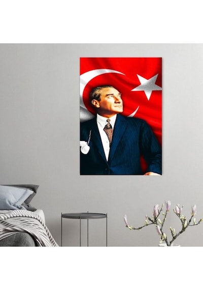 Atatürk Tablo Duvar Dekarasyon Duvar Süsü Kanvas Tablo Hediyelik Ölçü Seçmeyi Unutmayınız :
