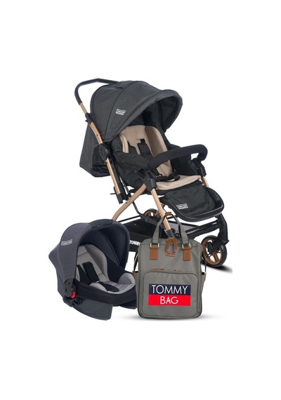 Tommy Baby Cool Bebek Aarabası Çift Yönlü Bebek Aarabası Puset Çanta Bebek Çanta Antrasit