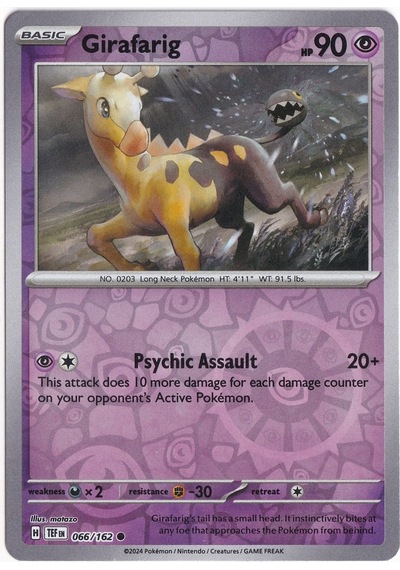 Girafarig Reverse Holo 066/162 - Temporal Forces - Pokemon Kartı Mint