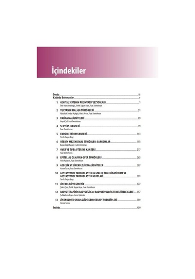 Jinekolojik Onkoloji El Kitabı - Temel Yaklaşım ve Uygulamalar- Nobel Tıp Kitabevleri