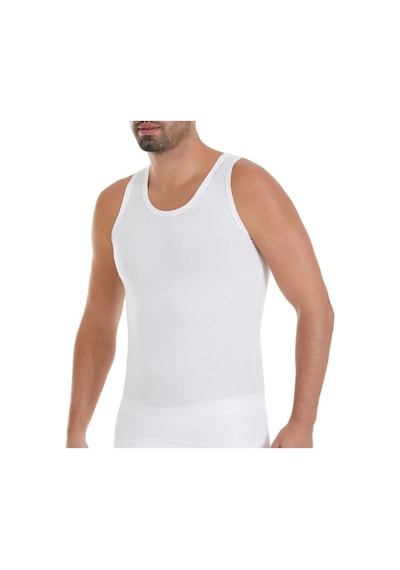 Erkek Beyaz 3'lü Paket Bambu Atlet 001