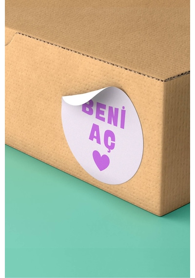 Lila Beni Aç Sticker 3x3cm St2314 Çok Renkli