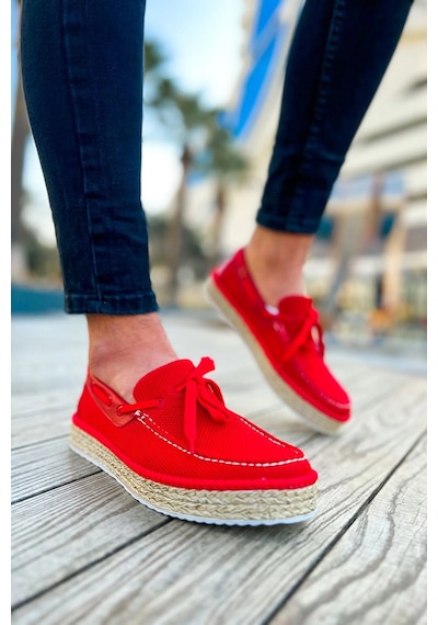 Chekich Ch311 - Espadril Erkek Ayakkabı Kırmızı Çok Renkli
