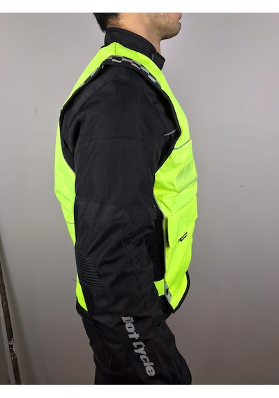 Dot Cycle Neon Sarı Motorsiklet Yeleği