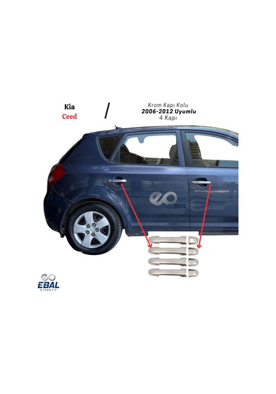 Kia Ceed Krom Kapı Kolu 4 Kapı 2006-2012 Arası Uyumlu P. Çelik