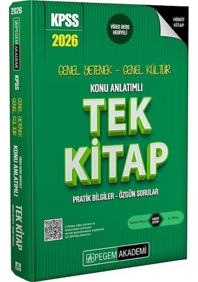 Pegem 2026 Kpss Genel Yetenek Genel Kültür Konu Anlatımlı Tek Kit