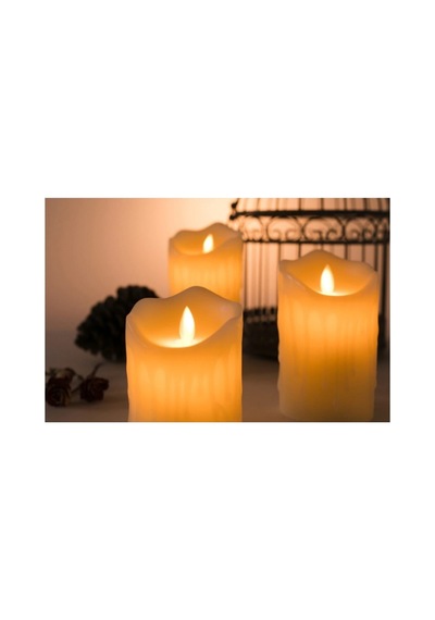 Led Hareketli Alev Görünümlü Dekoratif Mum 7 Cm Çok Renkli