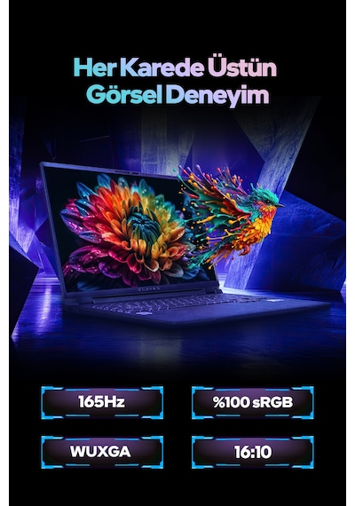 Game Garaj Slayer X5t2-5060 C3 Intel Core İ5 14450hx 32gb Ram 1tb Ssd Rtx5060 16" 165hz WUXGA Ips Freedos Gaming Laptop