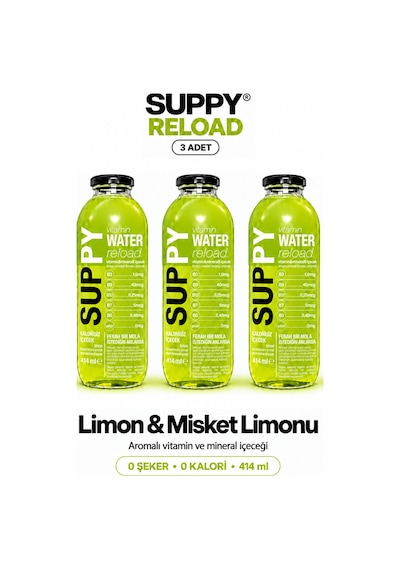 Suppy Vitamin Water Reload 3 Adet 414 Ml