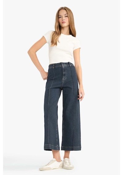 Defacto Culotte Yüksek Bel Uzun Jean Yıkamalı Pantolon F5537ax25aunm34 Mavi-nm34