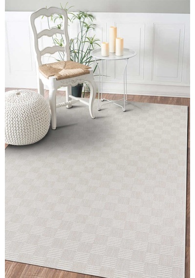 Kaymaz Yıkanabilir Doğal Dokulu Krem Dekoratif Sisal Halı Siesta 1506
