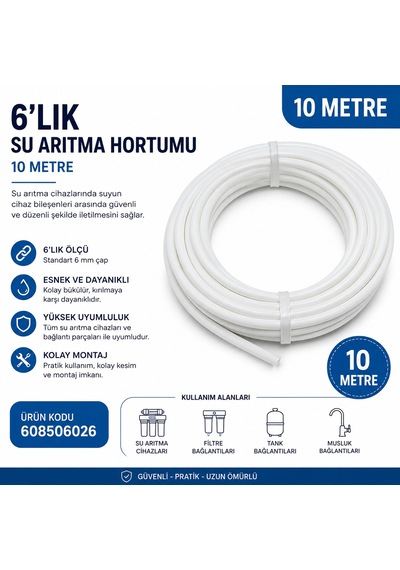 6 Lık Su Arıtma Hortumu 10 Metre 608506026