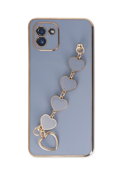 Samsung Galaxy  Uyumlu,  A03 Kılıf Esila Silikon - Gri