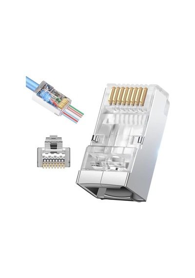 Pm-25747 Ez-rj45 Açık Uçlu Soket Plug Yeni Nesil Cat6 - Cat7 8p/8c Tekli
