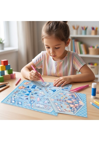 Bakgelal 3d Dıy Oda Tasarım Sticker Seti Cımbızlı Dekorasyon Ve Giydirme Çıkartma Aktivite Seti - 9017423218494 Çok Renkli