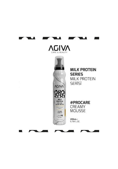 Agiva Milk Protein Saç Bakım Köpüğü Kuru Ve Yıpranmış Saçlar İçin Onarıcı Bakım 200 Ml