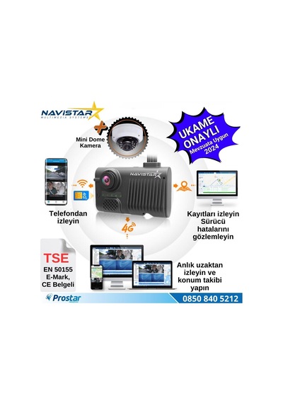 3 Kameralı Monitör Çıkışlı 4g Gps Wıfı Acil Durum Butonu Dahil Pratik Montaj Kamera Seti