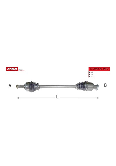 -70231 - Aks Komple Sag Mekanık Vıtes Megane I 1.4 1.6 16v K4j K4m