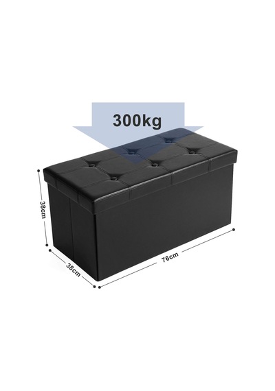 Tr Tabure, 80 Litre Saklama Kutusu, Sentetik Deri Kılıf, Siyah, Lsf105 Genel