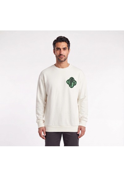 Blow Up Tupac Baskılı Beyaz Erkek Sweatshirt 12008 Siyah