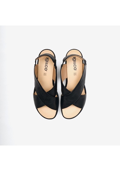 IGI&Co Nero Black Sandalet Kadın 1161888 Igı&co Dcd 11618 Fodera Capra siyah