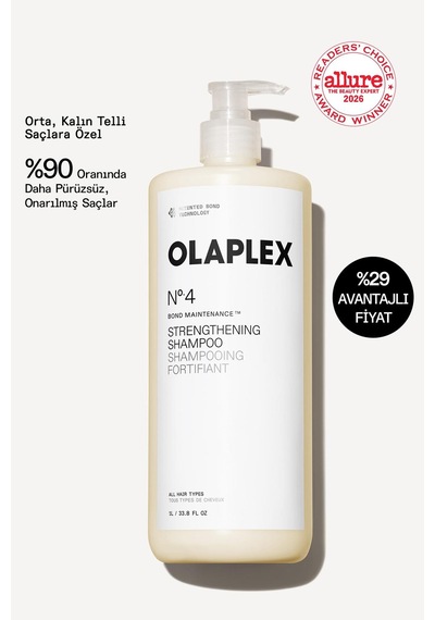 No.4 Bond Maintenance Strengthening Shampoo - Bağ Güçlendirici Bakım Şampuanı 1l Tüm Saç Tipleri