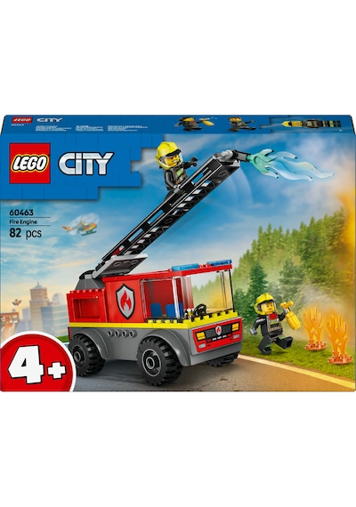 LEGO® City Merdivenli İtfaiye Kamyonu 60463 - 4 Yaş ve Üzeri Çocuklar için Yaratıcı Oyuncak Yapım Seti (82 Parça)