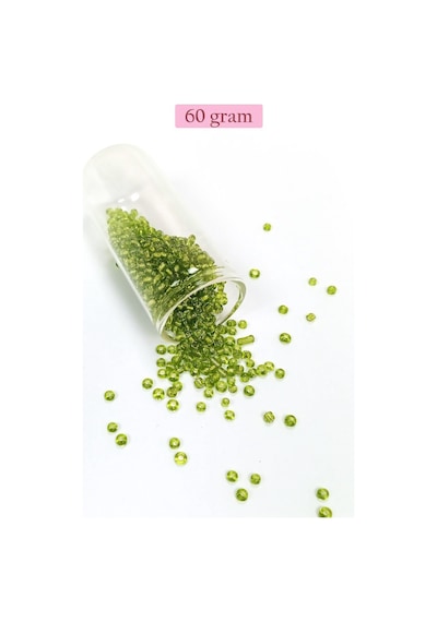 Dökme Cam Kum Boncuk 8/0 3 Mm - 60 Gram - Şeffaf Yeşil - Bnc208 Diğer