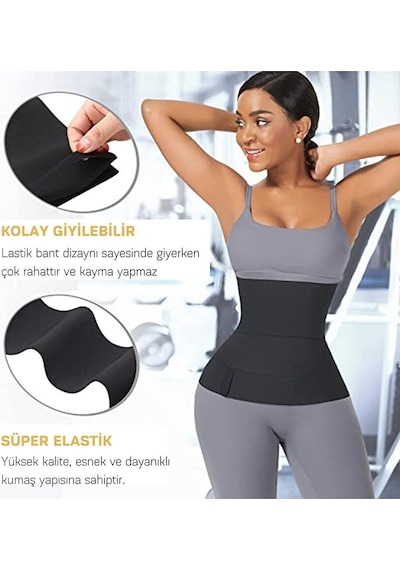Sauna Suit 4 M / 5 M Sarma Bel Korsesi Bele Dolamalı Kum Saati