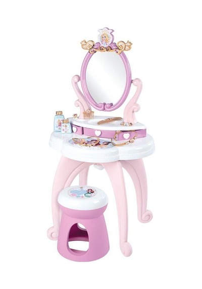 7600320250 Smoby Disney Prensesleri 2si1 Arada Güzellik Masası Oyun Seti