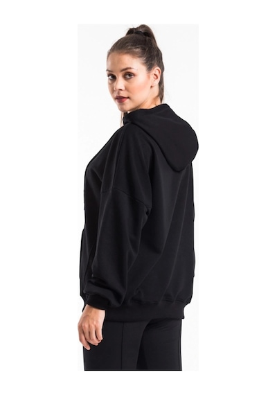 Startmore Caya Kadın Siyah Kapüşonlu Sweatshirt Cy84194 Siyah