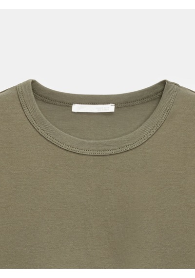 Dilvin 32779 Bisiklet Yaka T-shirt-haki