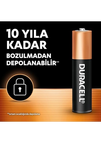 Duracell Basic Aaa Alkalin Ince Kalem Pil 6'li Paket 1,5v Daha Uzun Ömürlü Günlük Cihazlar Için Güv