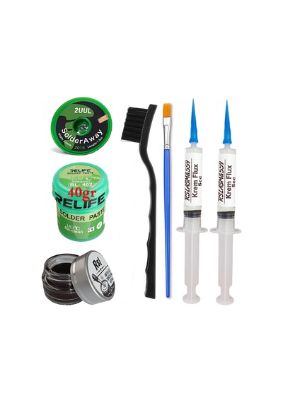 Relıfe Rl-402 Krem Lehim 183 C 40gr Havya Uç Temizleyici Flux Lehim Toplama 2uul-2015 Emme Teli Fırça Seti09