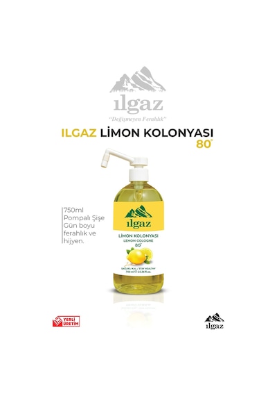 Ilgaz Limon Kolonyası Pompalı 750 ML
